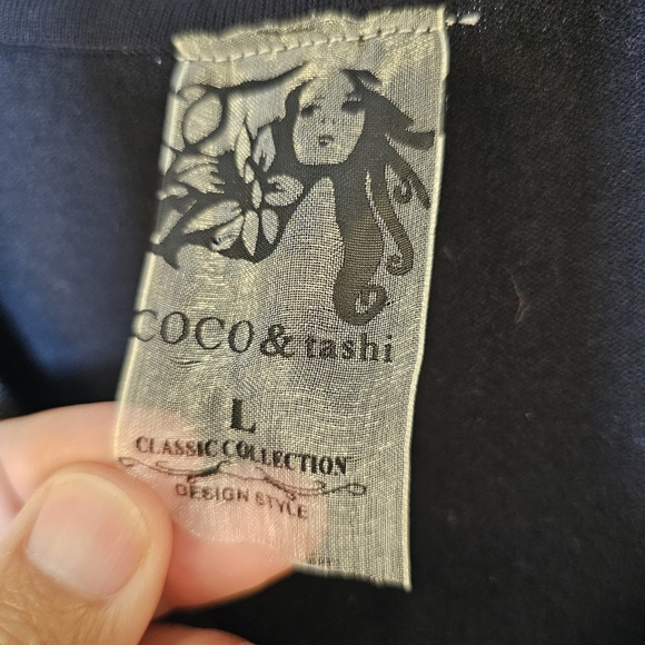 COCO & tashi red and black sleeveless stretch reverse knit dress size L US - Picture 4 of 7